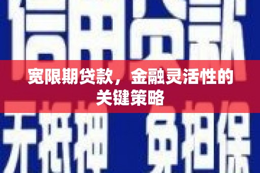 皇姑宽限期贷款，金融灵活性的关键策略