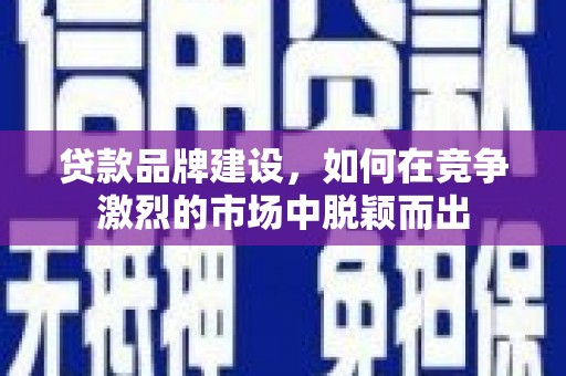 皇姑贷款品牌建设，如何在竞争激烈的市场中脱颖而出