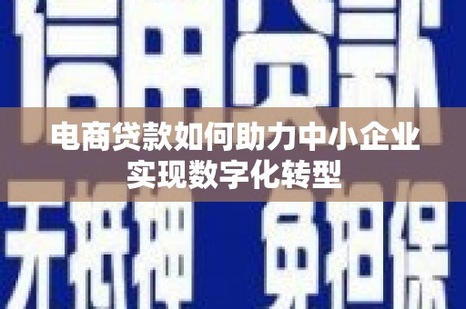 皇姑电商贷款如何助力中小企业实现数字化转型