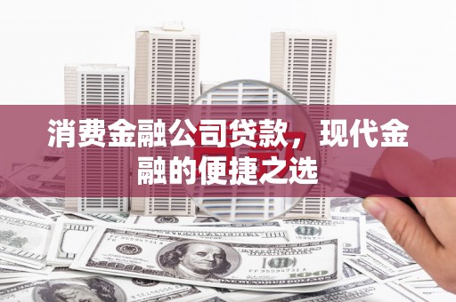 皇姑消费金融公司贷款，现代金融的便捷之选