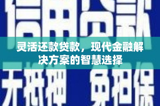 皇姑灵活还款贷款，现代金融解决方案的智慧选择
