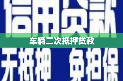 皇姑车辆二次抵押贷款