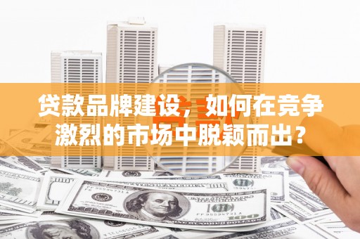 皇姑贷款品牌建设，如何在竞争激烈的市场中脱颖而出？