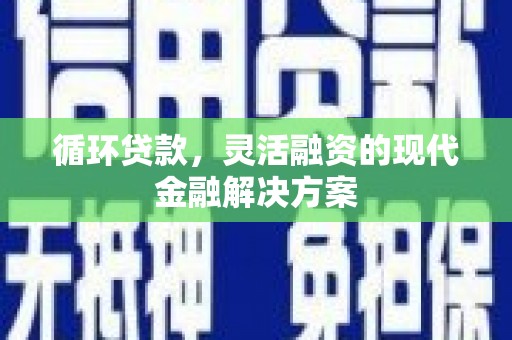 皇姑循环贷款，灵活融资的现代金融解决方案