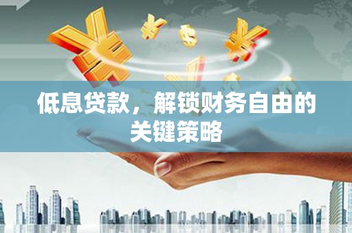 皇姑低息贷款，解锁财务自由的关键策略