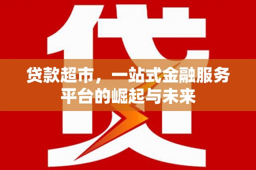 皇姑贷款超市，一站式金融服务平台的崛起与未来