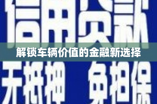 皇姑解锁车辆价值的金融新选择